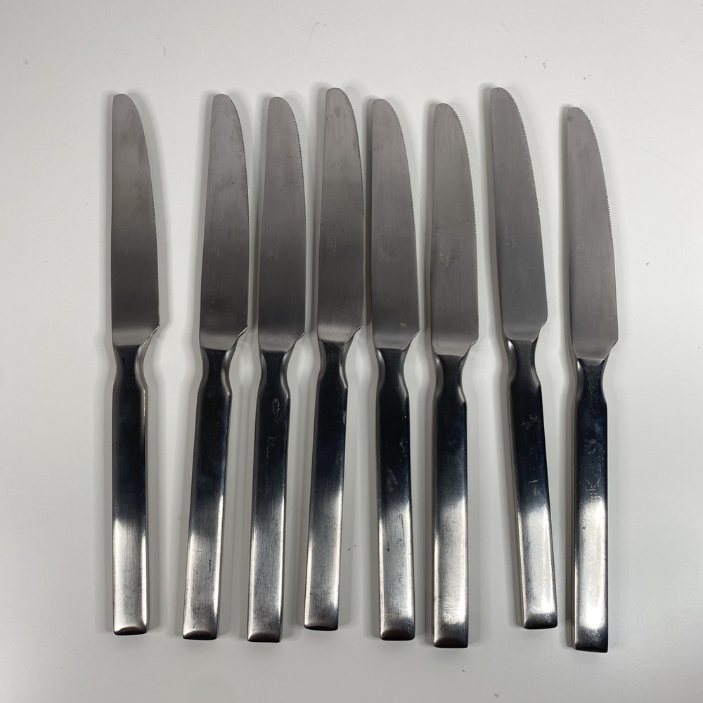 Royal Suttan Sand Knife Set of 8 Cambridge 18/8 Satin Stainless Flatware